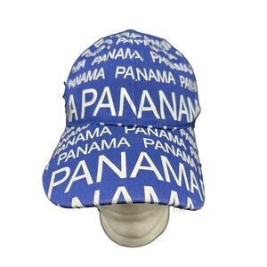 Panama Hat Blue One Size Strapback Latin Central America Vacation Adjustable